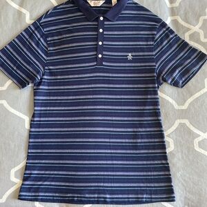 Original Penguin Men's Blue Striped Polo Shirt